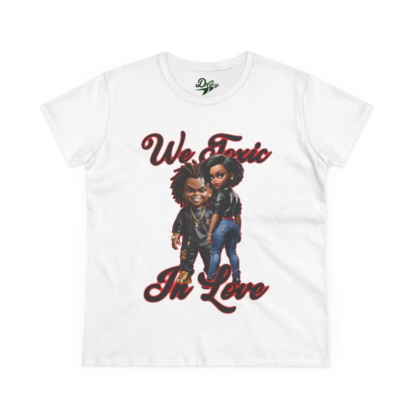 We Toxic In Love Women's Midweight Cotton Tee - Casual Love Shirt