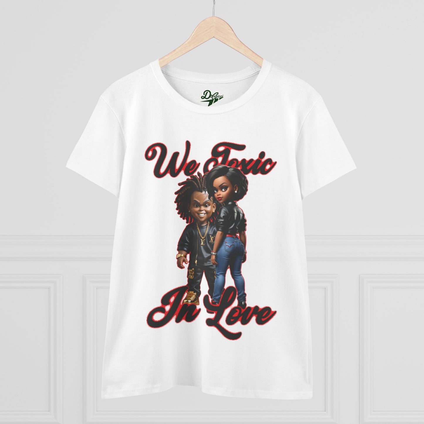 We Toxic In Love Women's Midweight Cotton Tee - Casual Love Shirt
