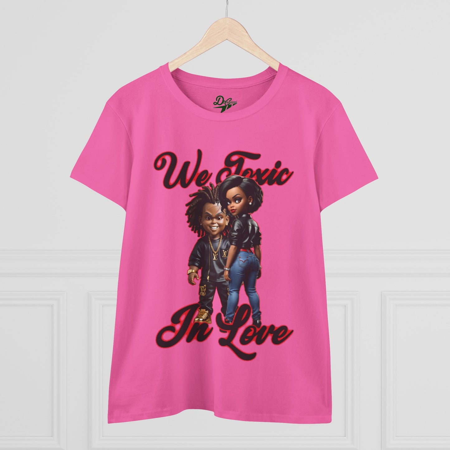 We Toxic In Love Women's Midweight Cotton Tee - Casual Love Shirt