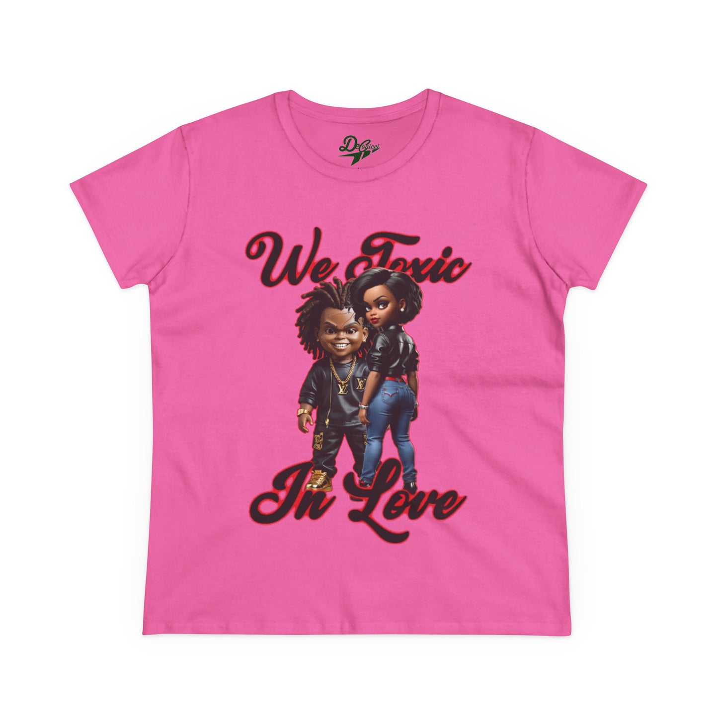 We Toxic In Love Women's Midweight Cotton Tee - Casual Love Shirt