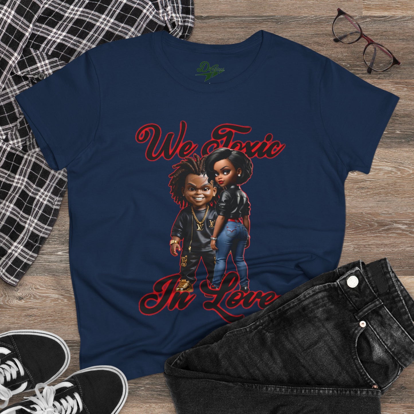 We Toxic In Love Women's Midweight Cotton Tee - Casual Love Shirt