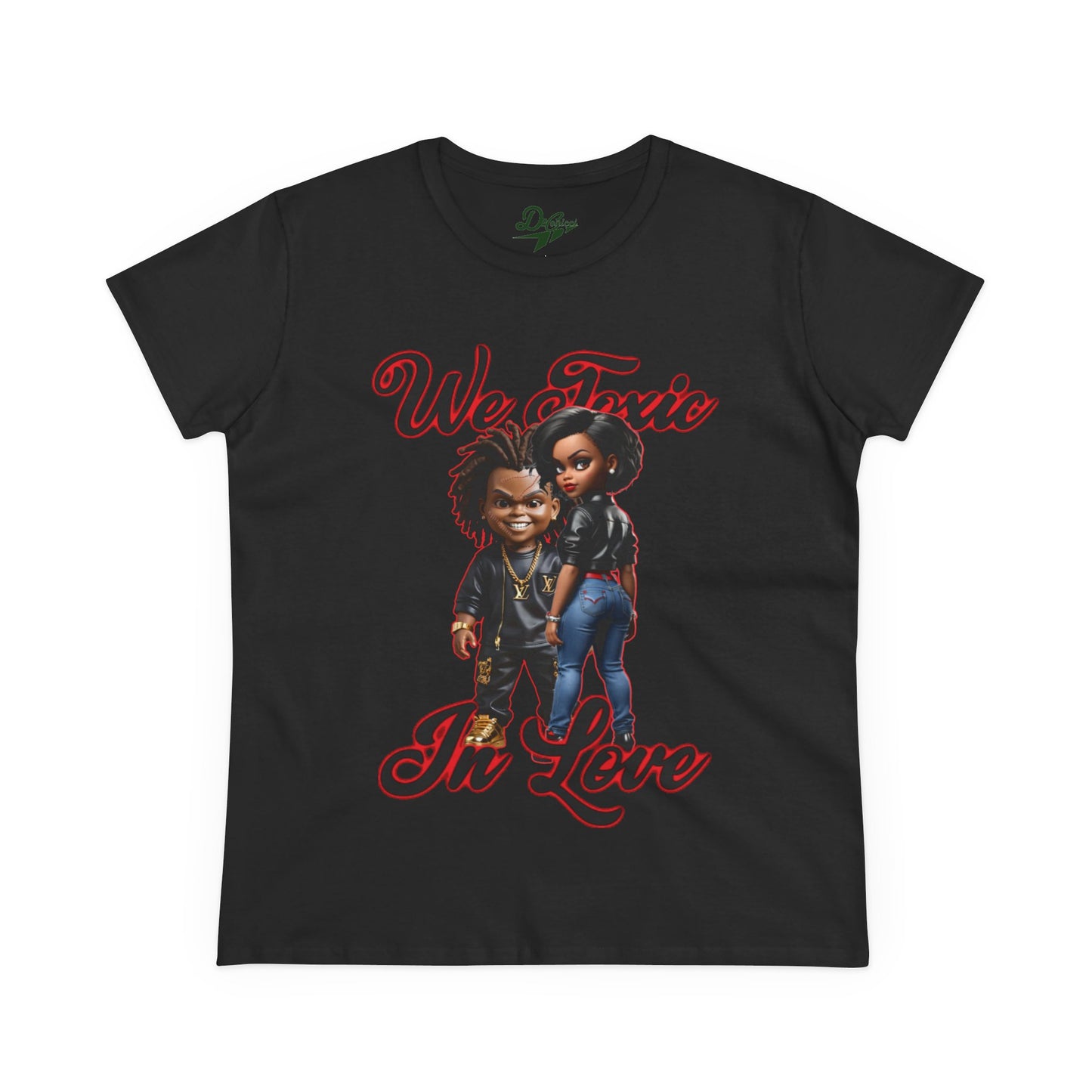 We Toxic In Love Women's Midweight Cotton Tee - Casual Love Shirt