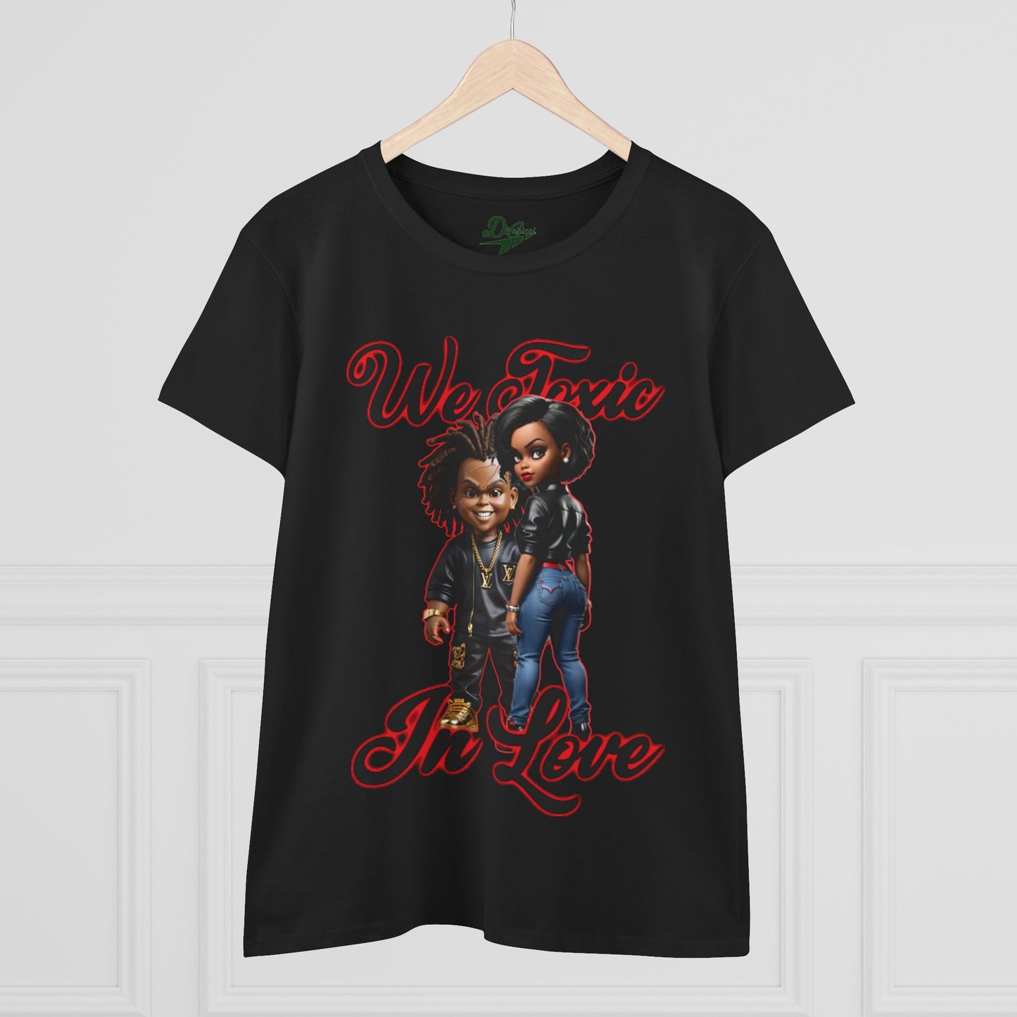 We Toxic In Love Women's Midweight Cotton Tee - Casual Love Shirt