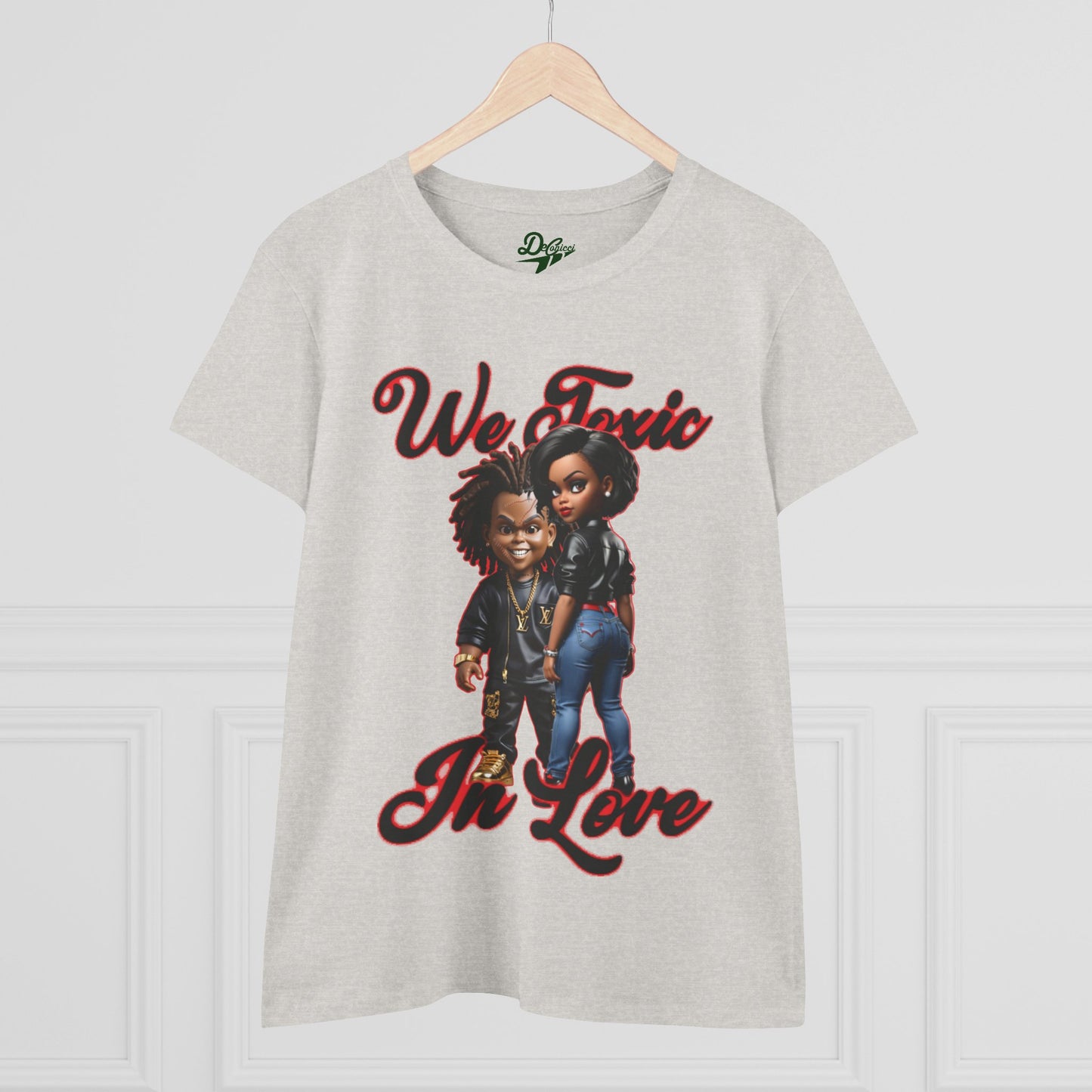 We Toxic In Love Women's Midweight Cotton Tee - Casual Love Shirt