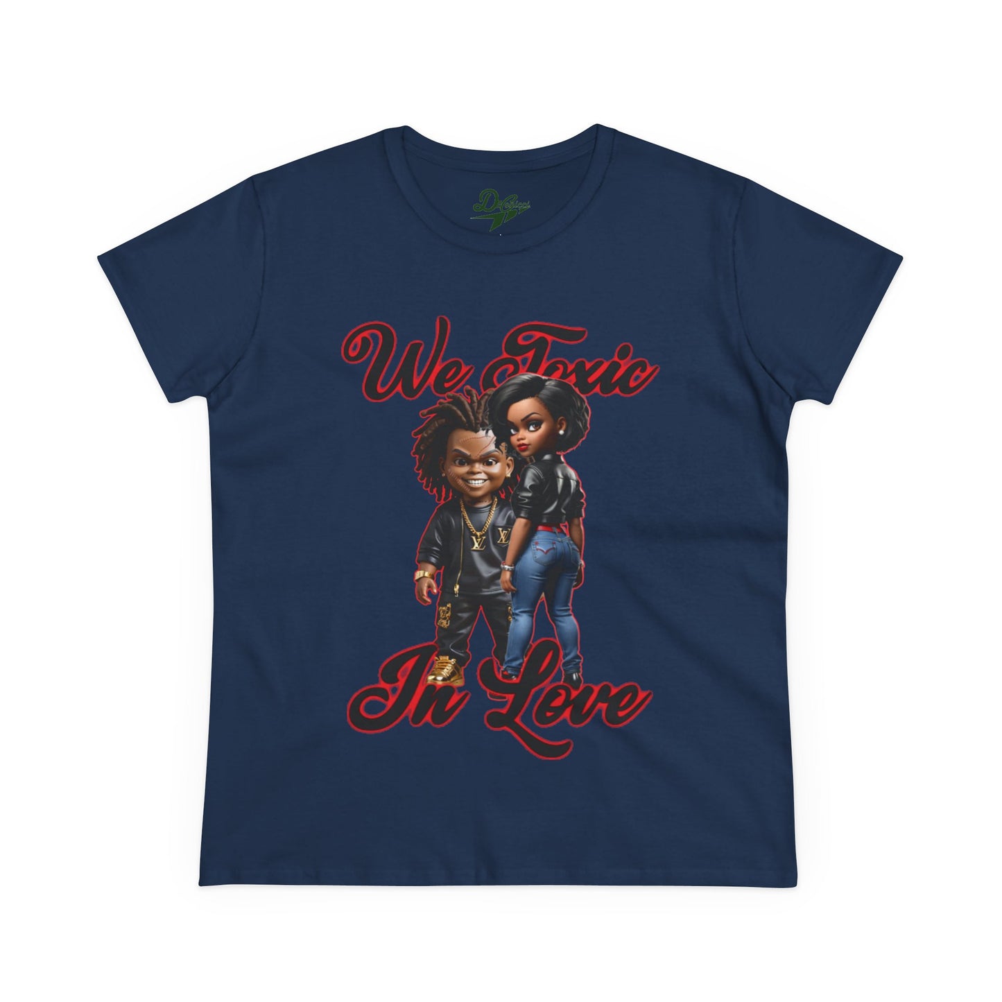 We Toxic In Love Women's Midweight Cotton Tee - Casual Love Shirt