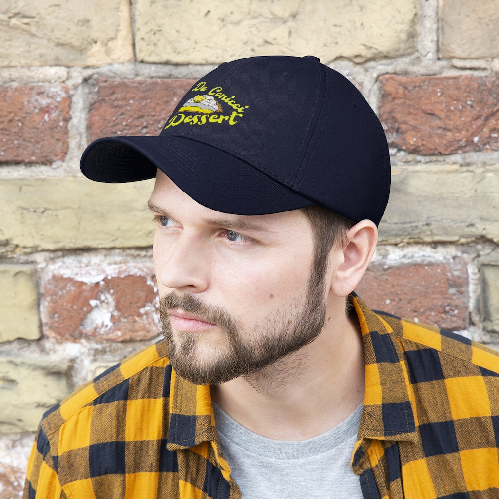 Lemon pie dessert cap white