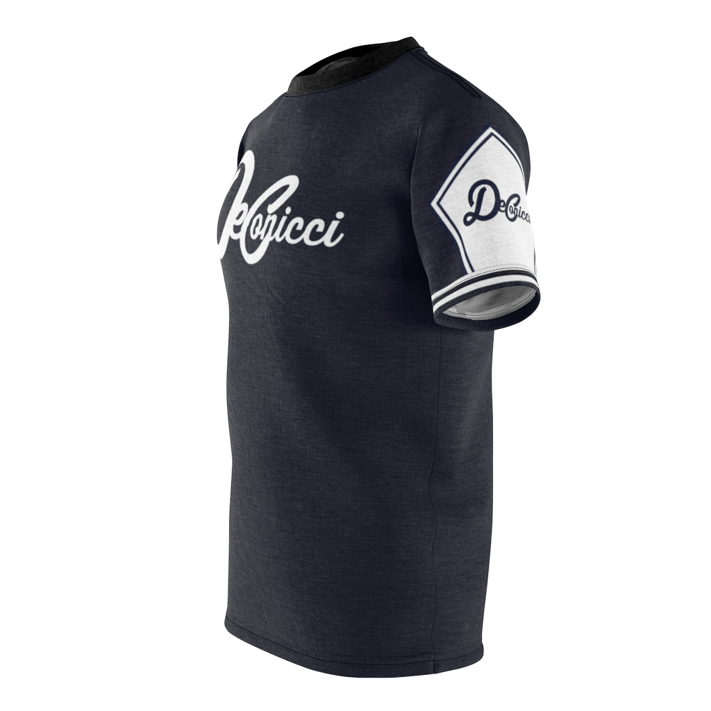 Navy blue short sleeve with logo
