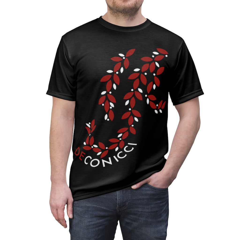 De conicci Authentic rare shirt. Zip flower red