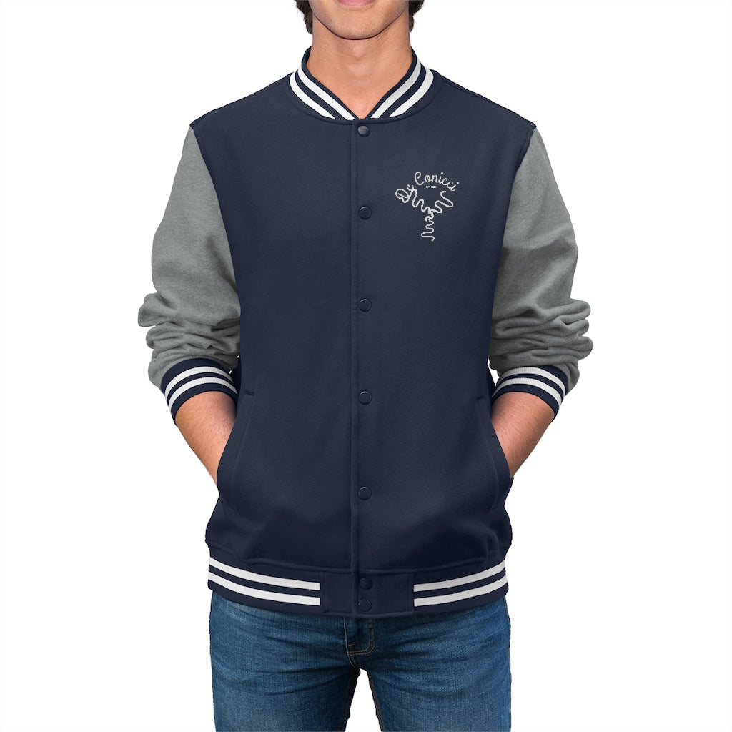 De Conicci Navy Blue Varsity Jacket