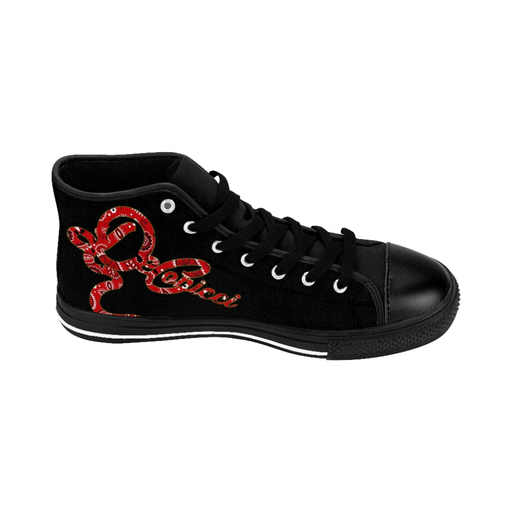 Bandana Wrap around Men's High-top Sneakers