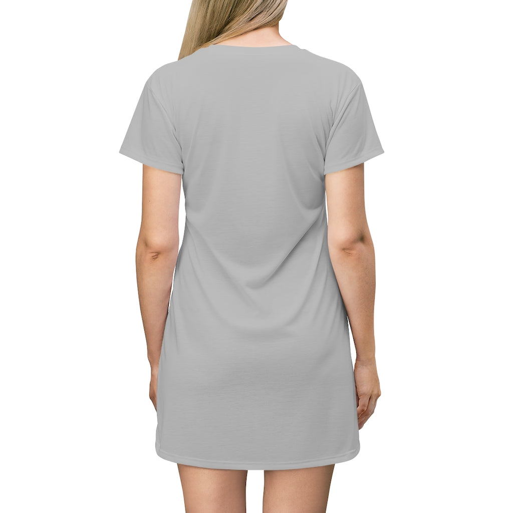 Beautiful Gray T-Shirt Dress With De Conicci Authentic Logo