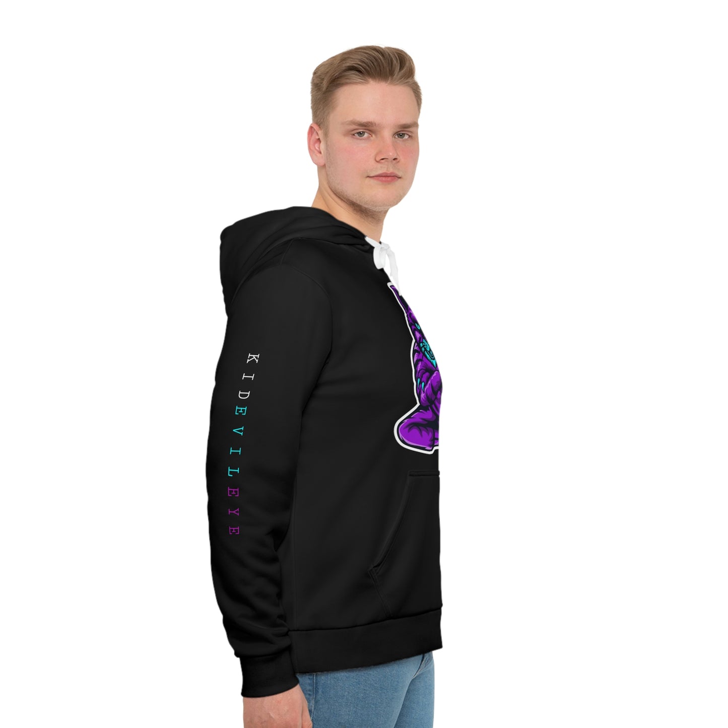 Kid Evil Eye Purple Cat Hoodie