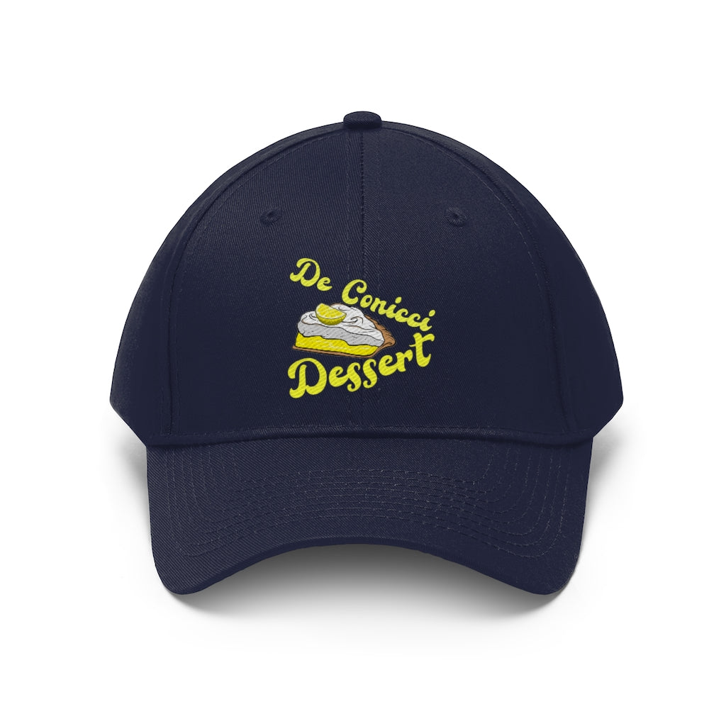 Lemon pie dessert cap white