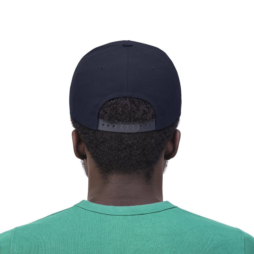 Navy Blue De Conicci Unisex Flat Bill Hat