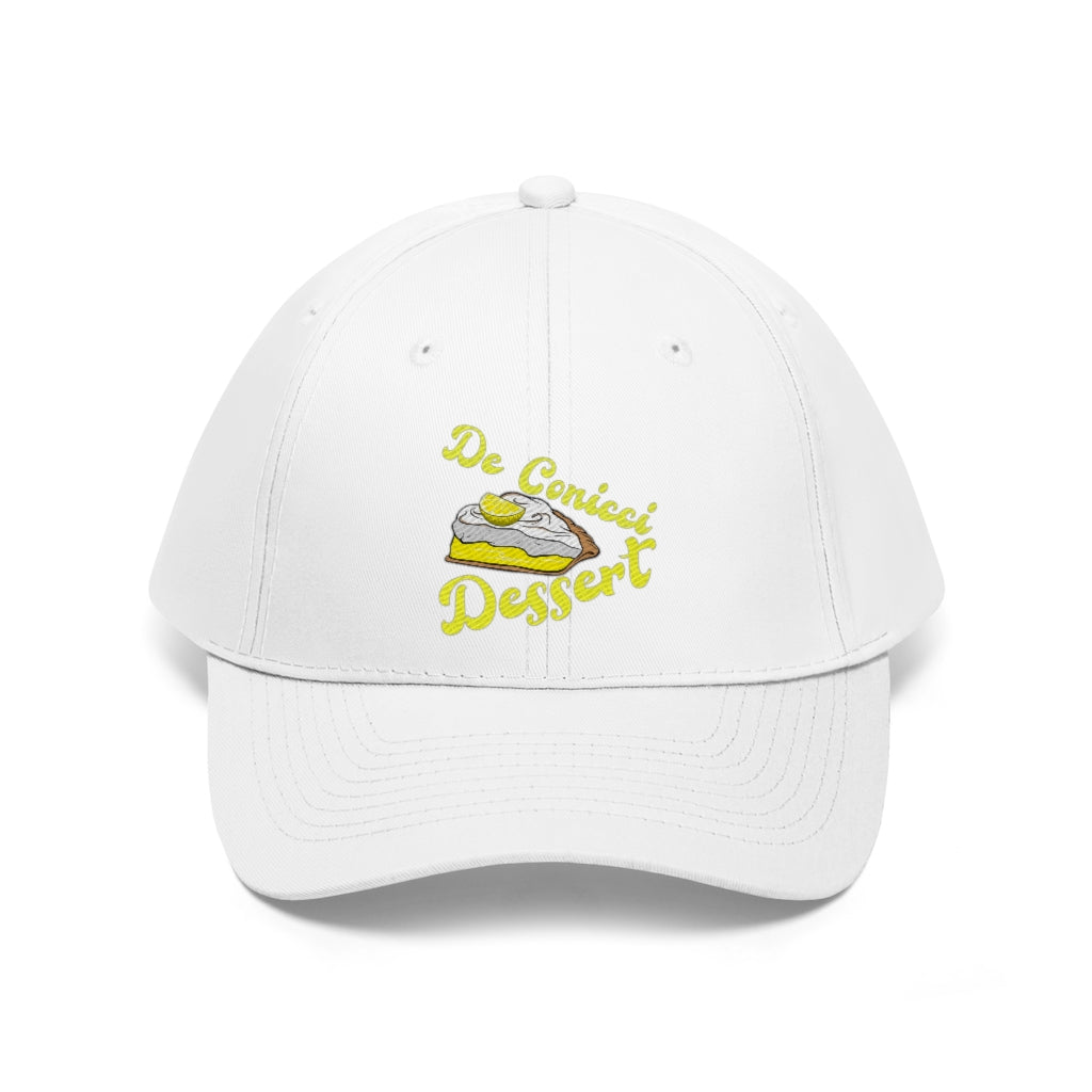 Lemon pie dessert cap white