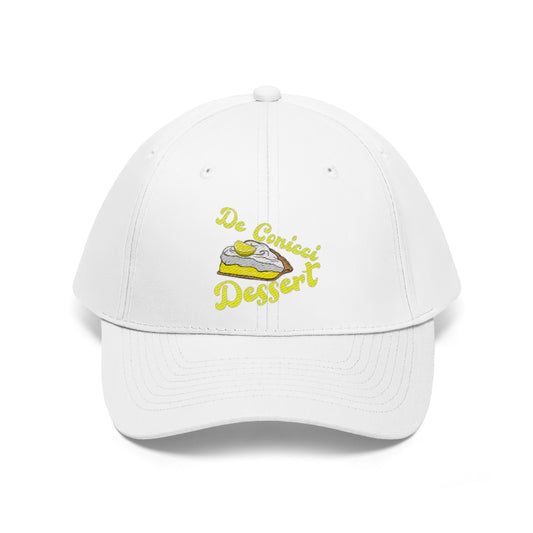 Lemon pie dessert cap white