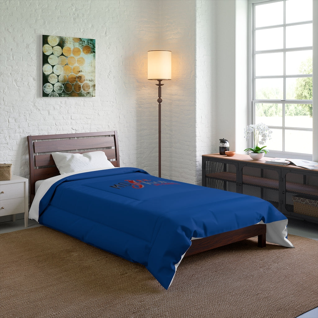 Comforter with Mojukoka one logo