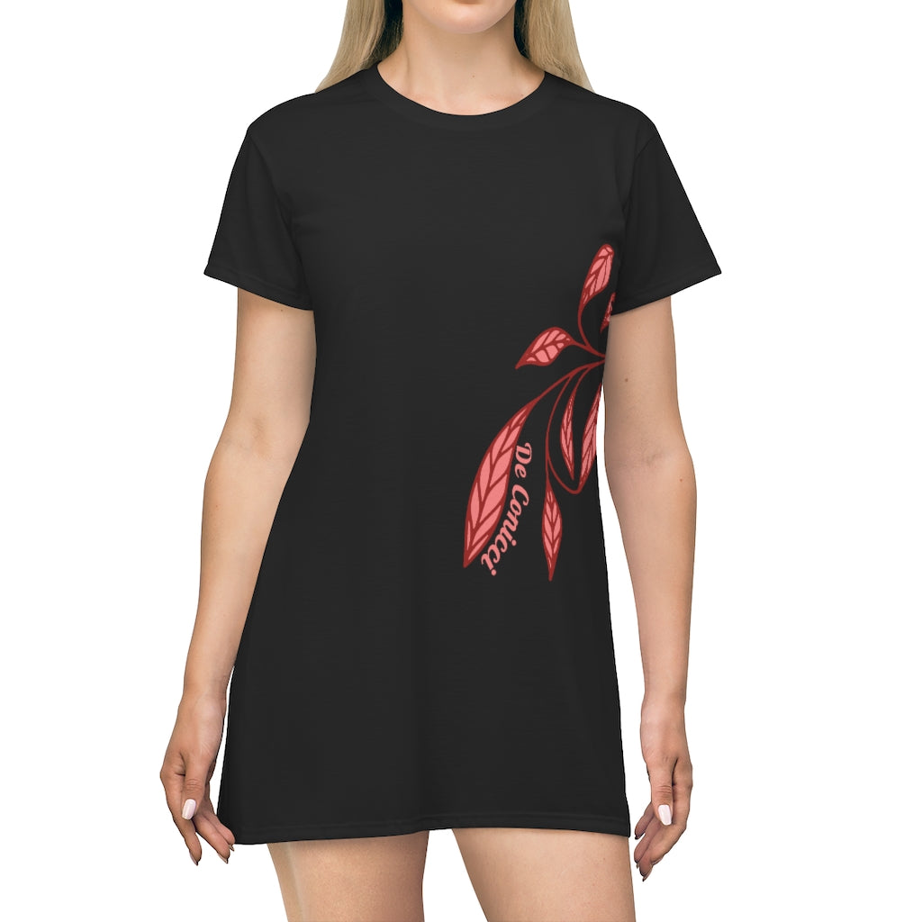 Beautiful Jet Black T-Shirt Dress With Summer Breeze Logo