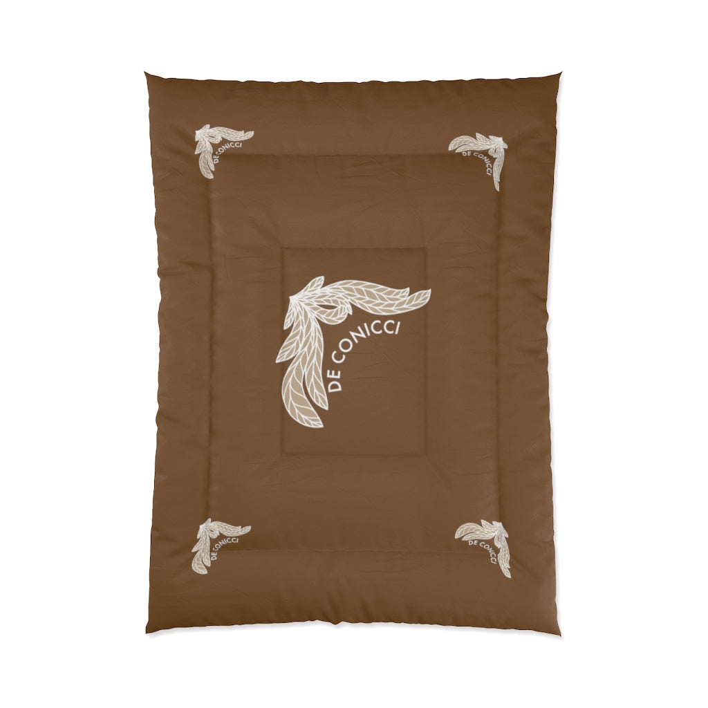 Comforter with rare design. Brown