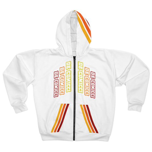 Classic Zip Hoodie. White