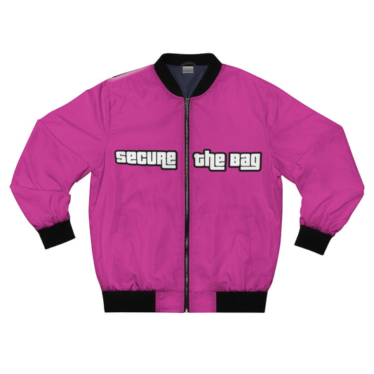 Secure the Bag Hot Pink Ladies Bomber Jacket