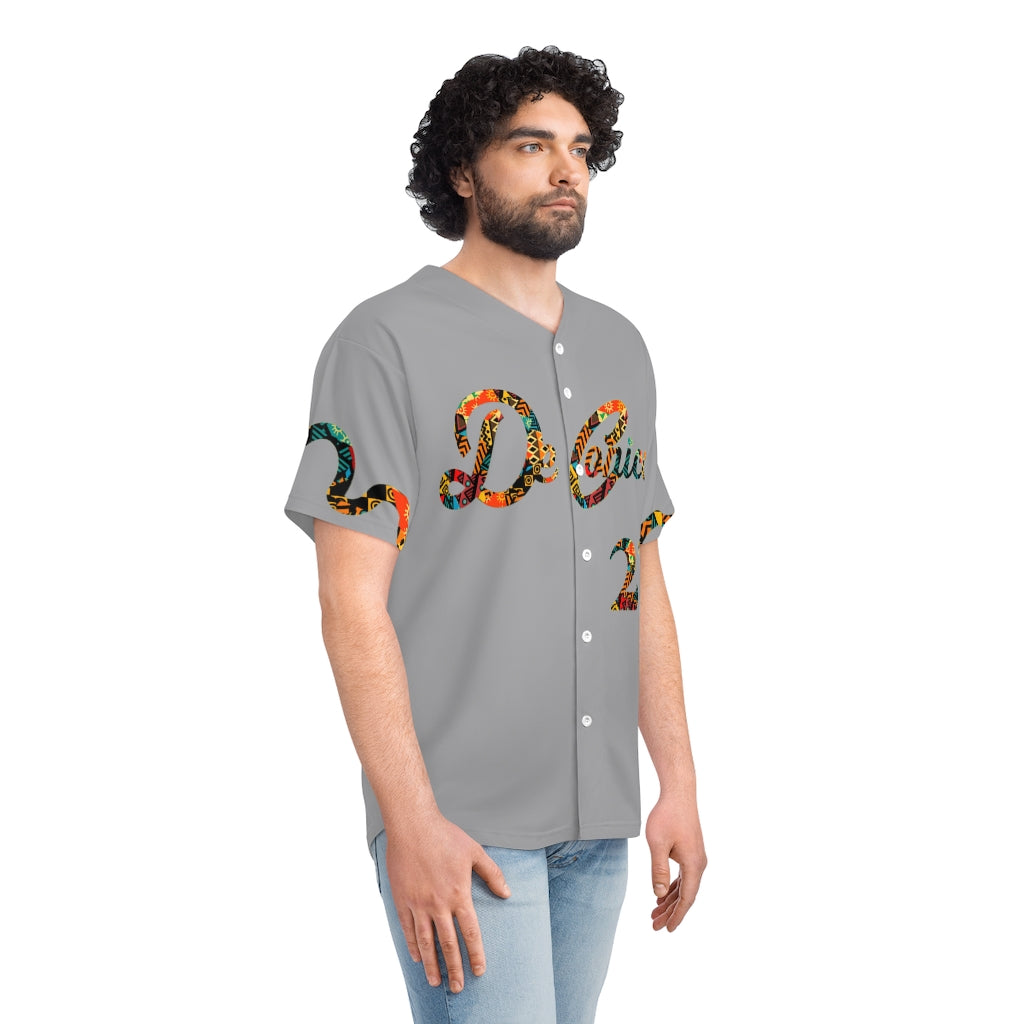 Wrap around Men's Baseball Jersey gray
