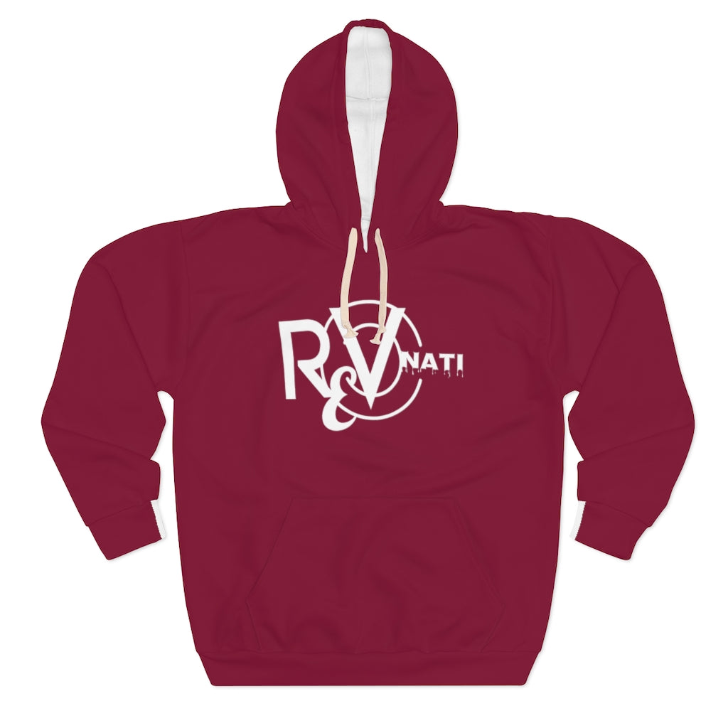 Revonati Pullover Hoodie wine/white