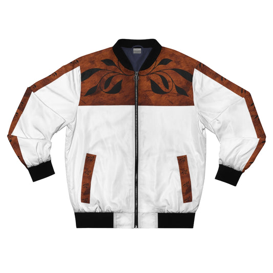 Designer Rawhide Print Jacket White and Brown