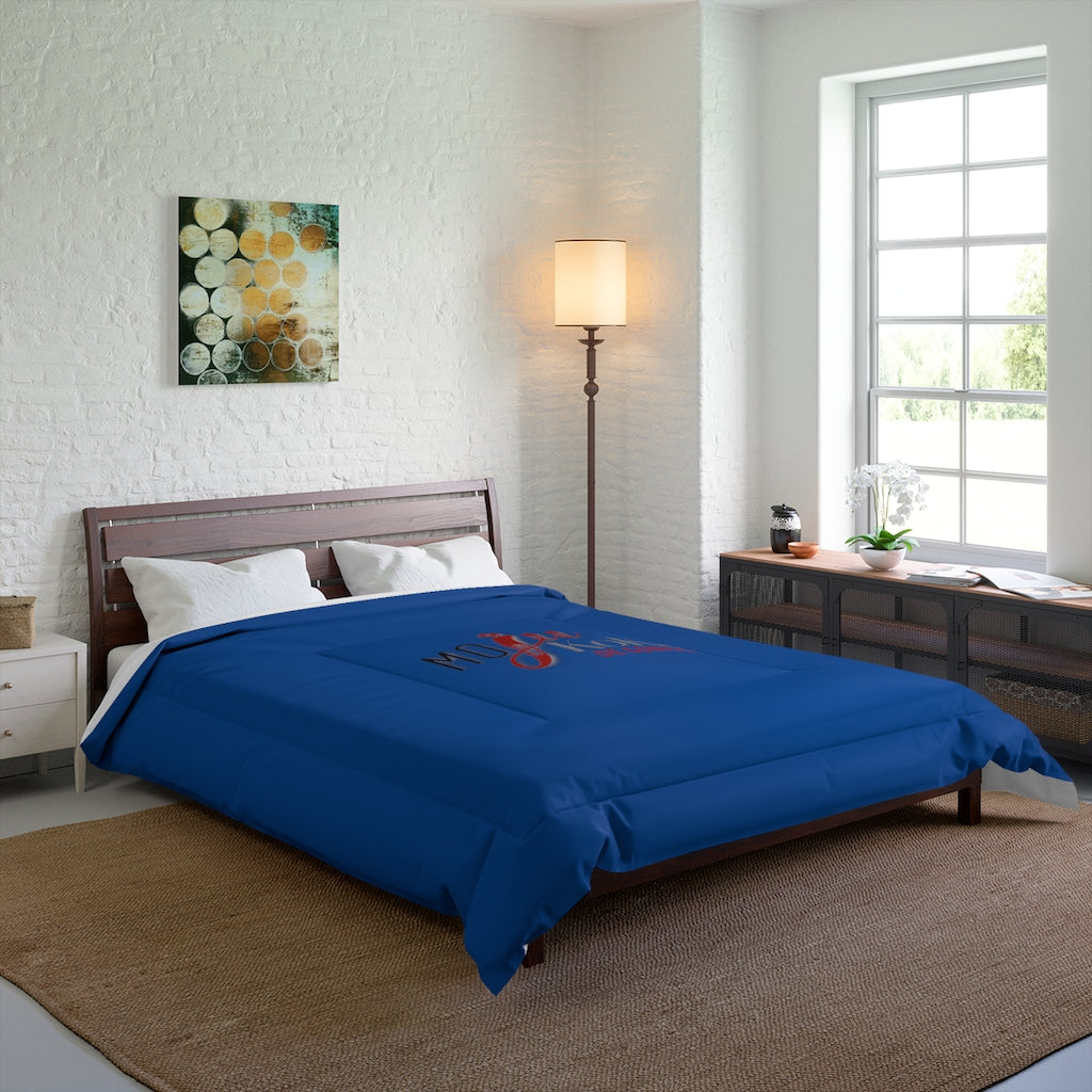 Comforter with Mojukoka one logo