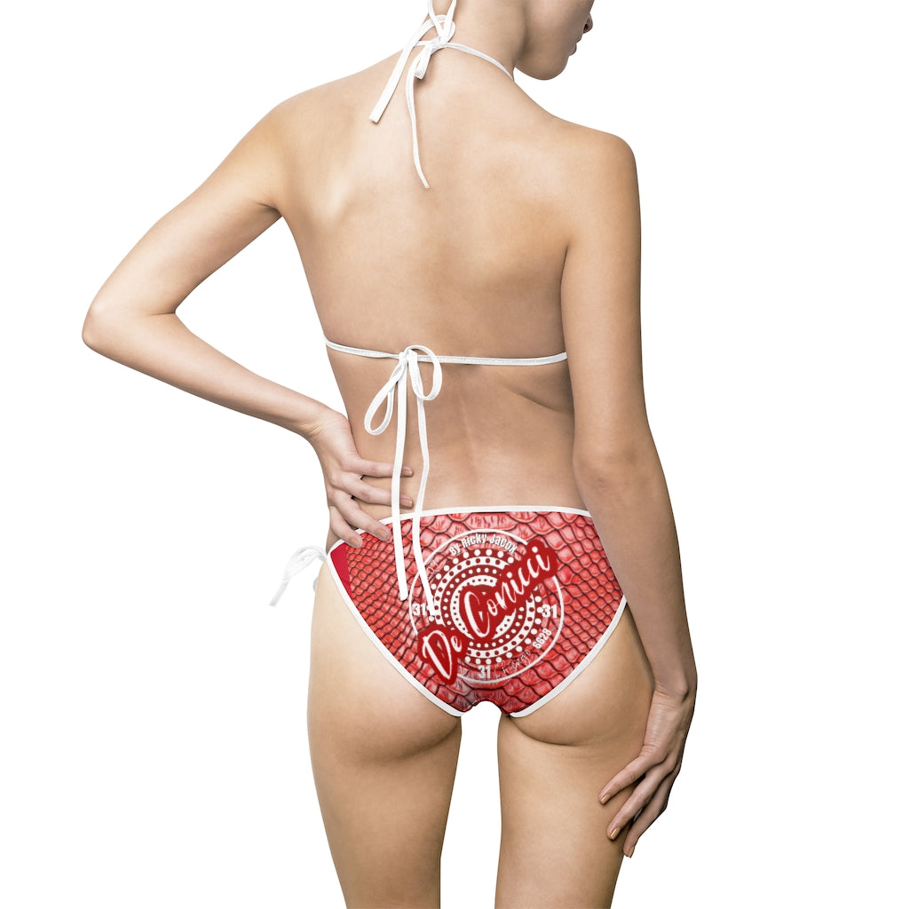Beautiful Hearts Bikini Swimsuit With De Conicci Authentic Logo