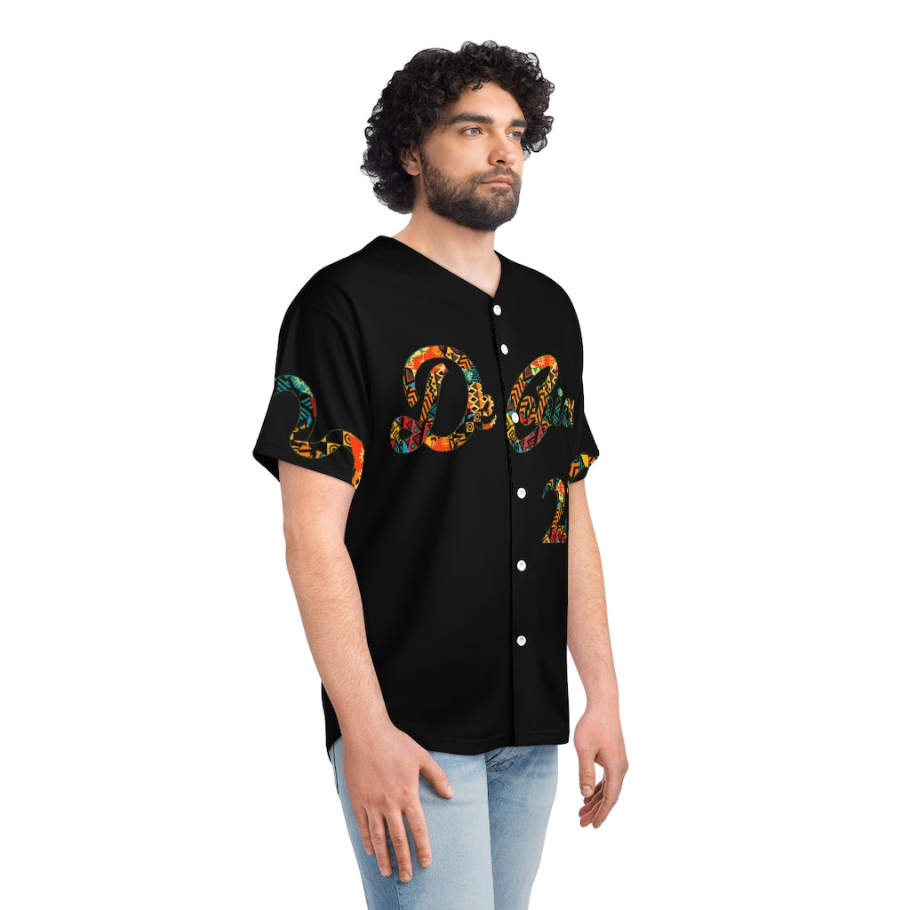 Wrap around Men's Baseball Jersey black