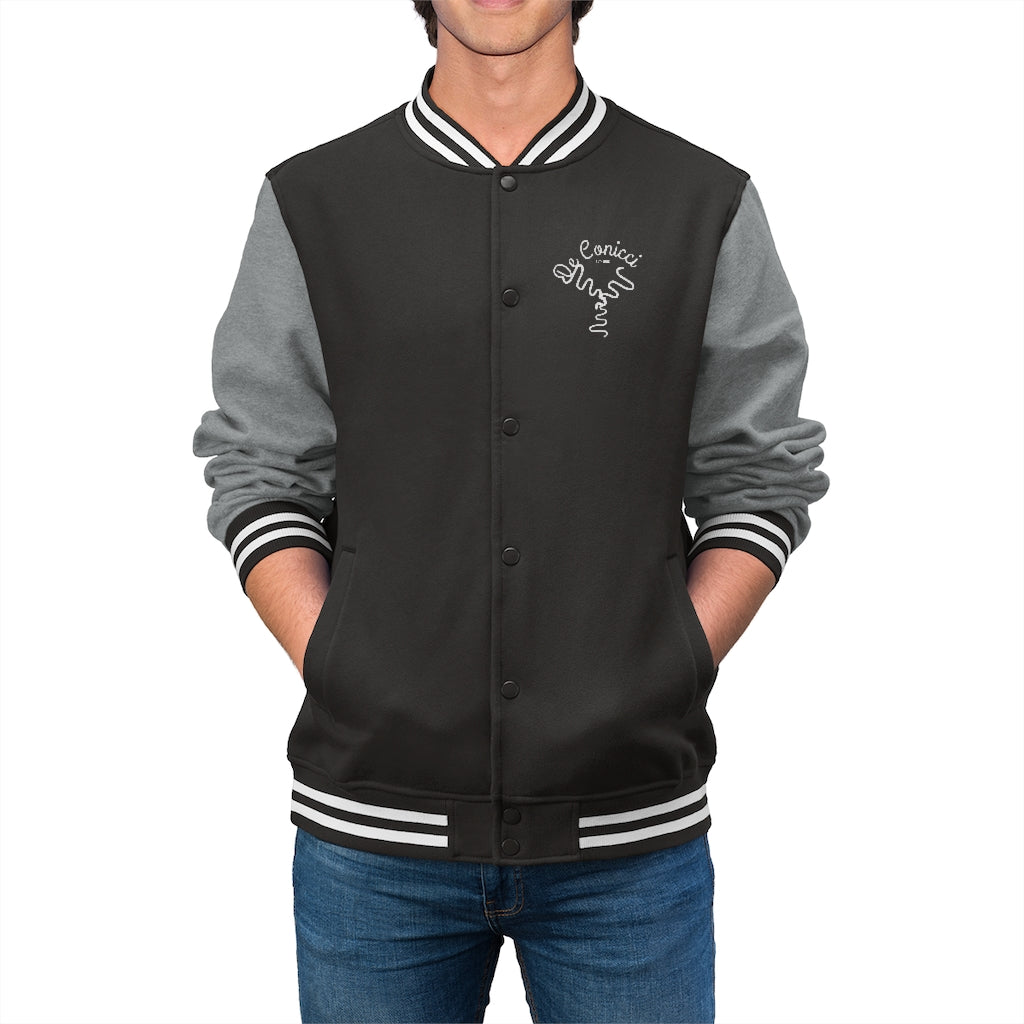 De Conicci Navy Blue Varsity Jacket