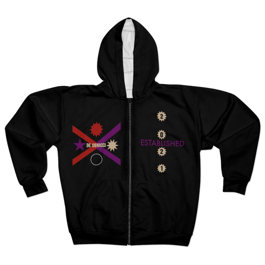 De conicci authentic California with crest Zip hoodie. Blacl