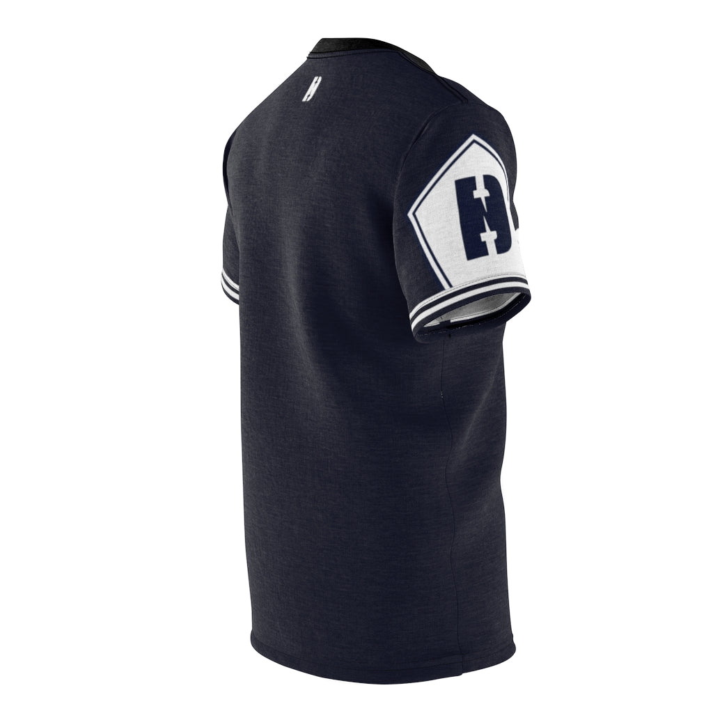 Navy blue short sleeve with logo
