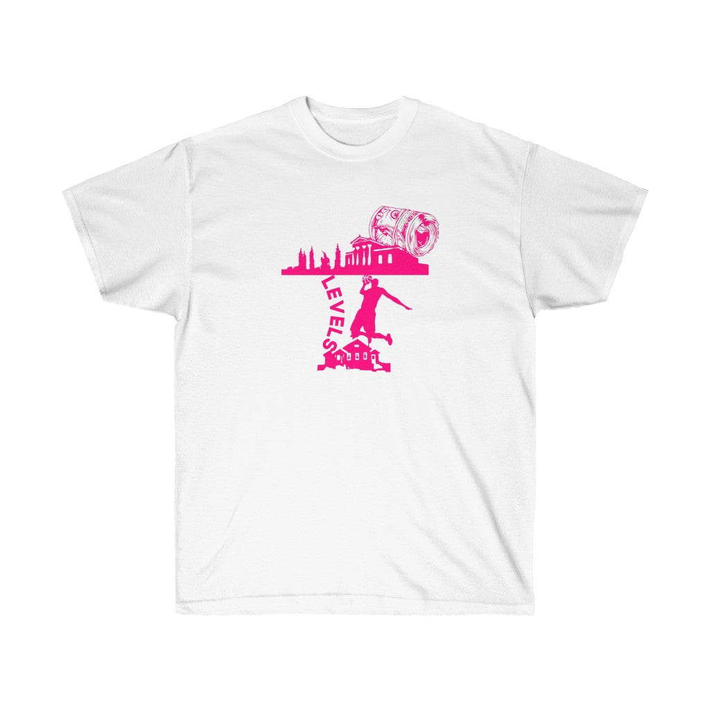 Levels Tee hot pink/black