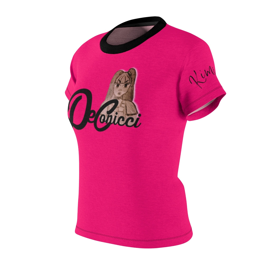 Kimora J hot pink and black short sleeve