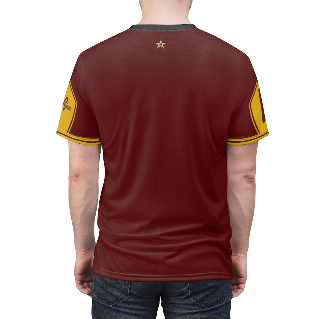 Authentic Short Sleeve Maroon and Yellow Color way