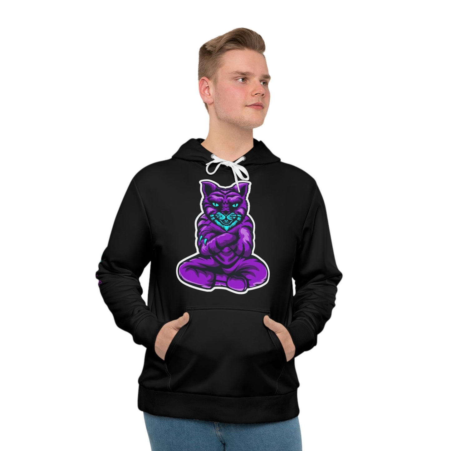 Kid Evil Eye Purple Cat Hoodie