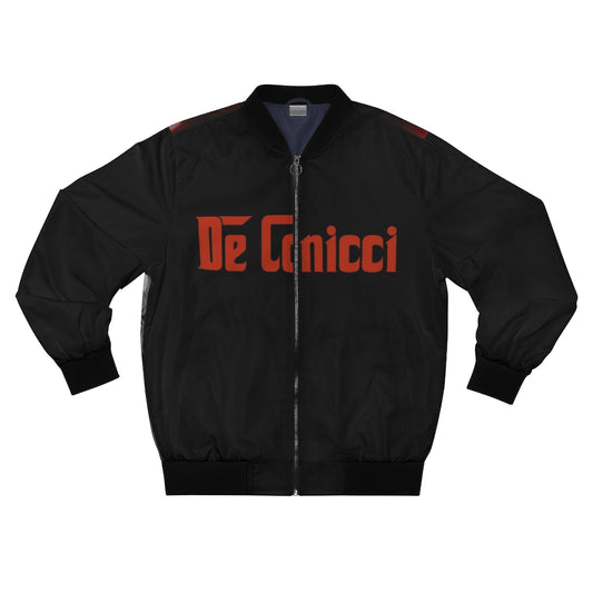 De Conicci Black Boss Bomber Jacket