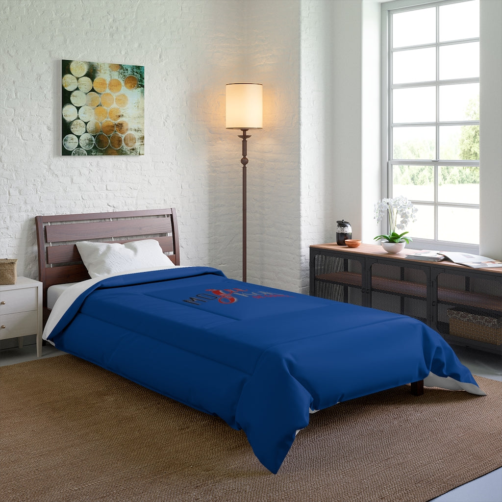 Comforter with Mojukoka one logo
