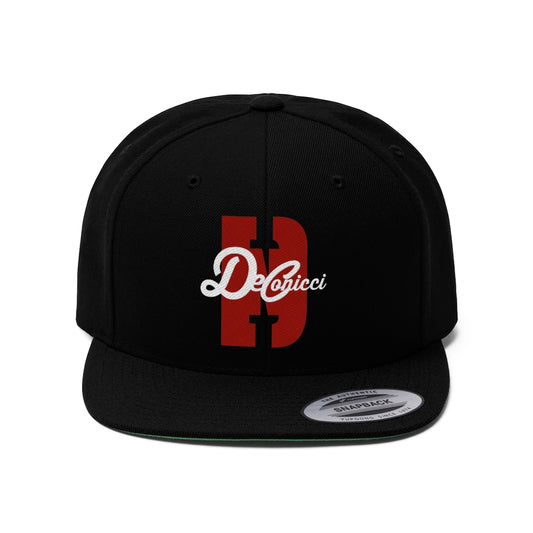 Authentic cap with double logos red and white