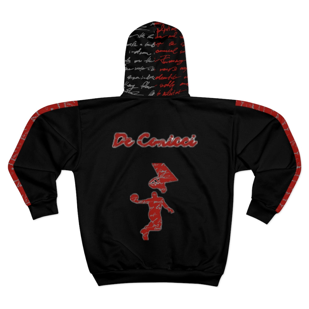 1966 Chicago authentic  Zip Hoodie red logo