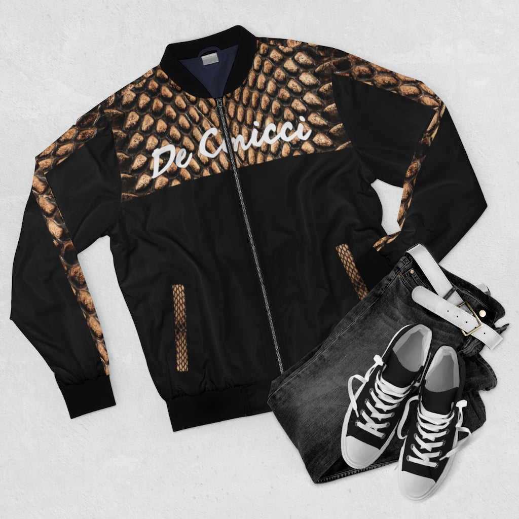 Designer Snake Skin Print Jacket Black