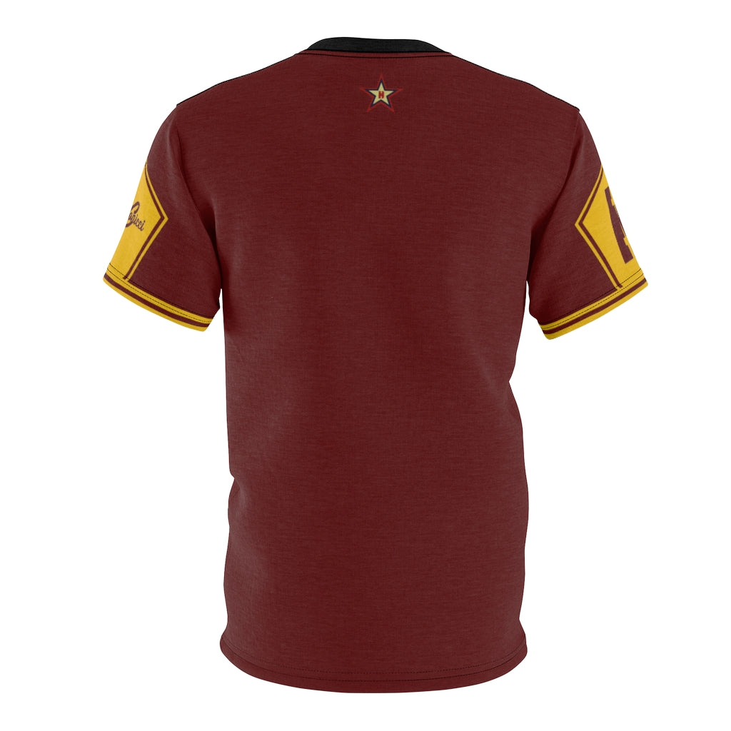 Authentic Short Sleeve Maroon and Yellow Color way
