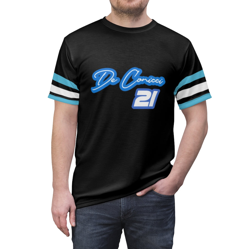 Jersey Shirt. Black and Blue.