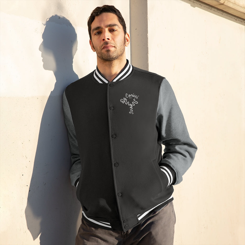 De Conicci Black Varsity Jacket