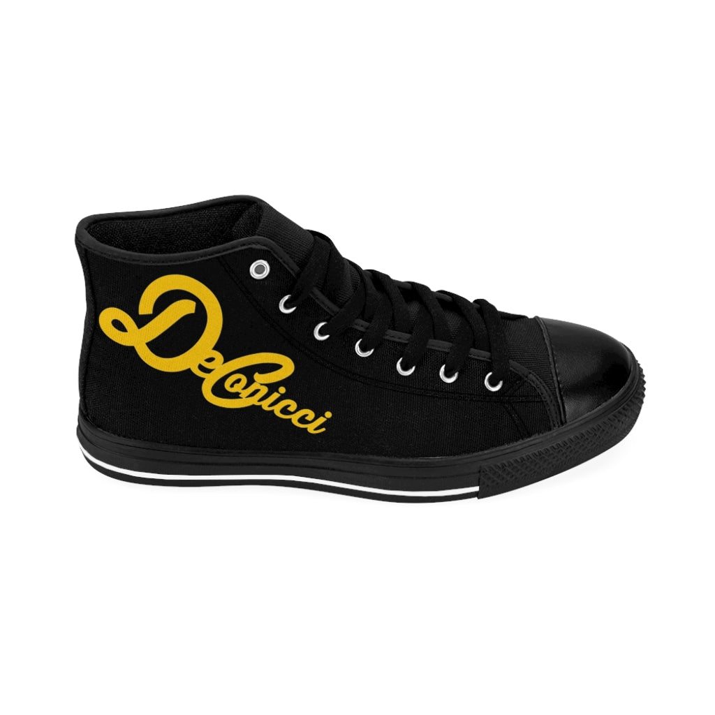 Men's High-top Sneakers black/gold