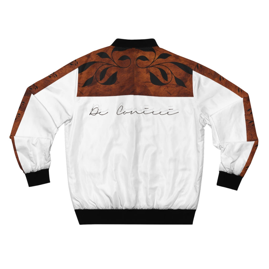 Designer Rawhide Print Jacket White and Brown