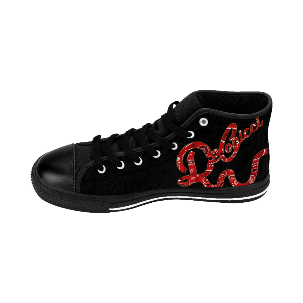Bandana Wrap around Men's High-top Sneakers