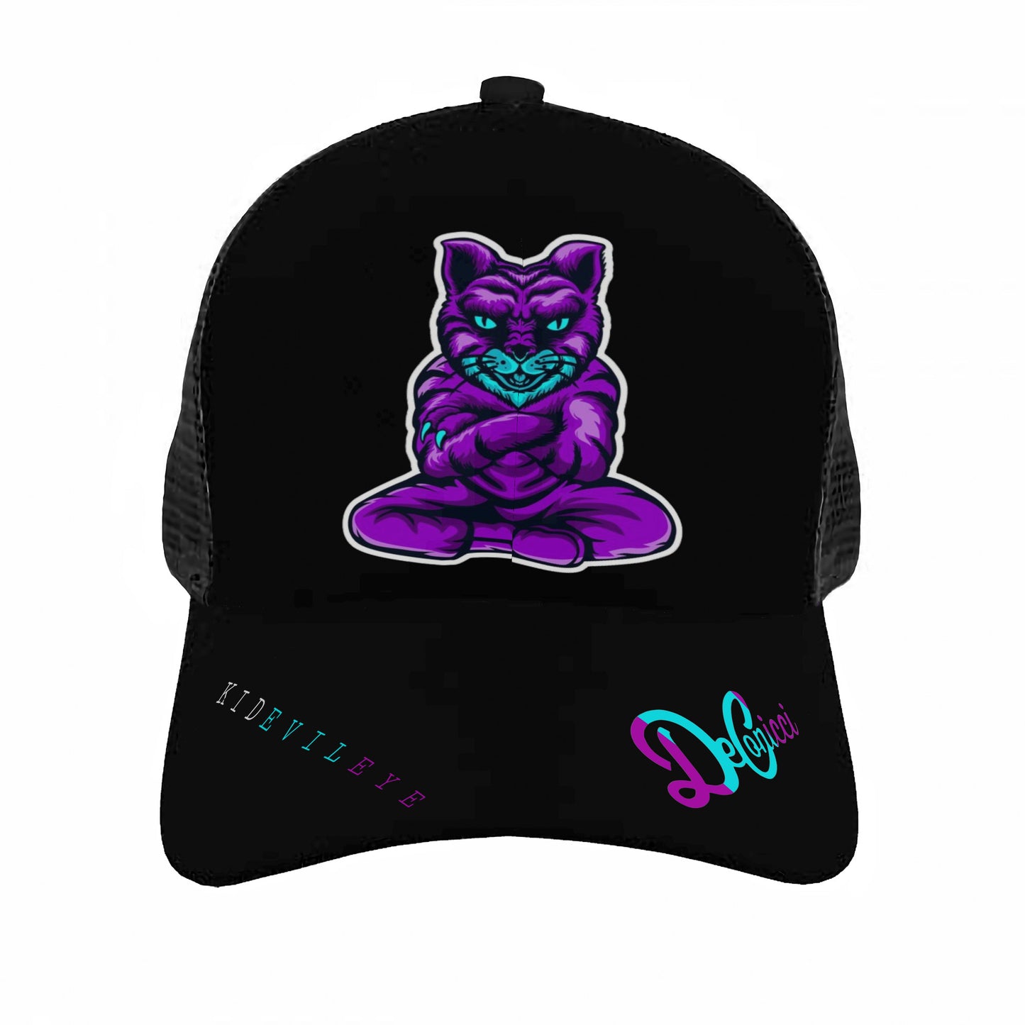 Kid Evil Eye Purple Cat Cap